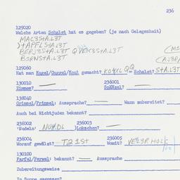 Western questionnaire, answ...