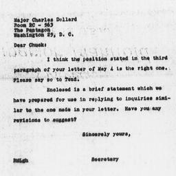 Letter from Robert M. Leste...