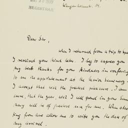 Letter from Dietrich Bonhoe...