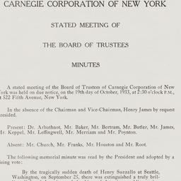 Board Meeting, 10/19/1933