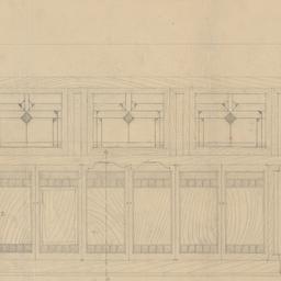 Sideboard elevation, sections