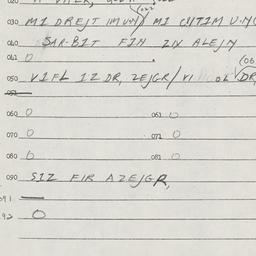 Eastern questionnaire, answ...