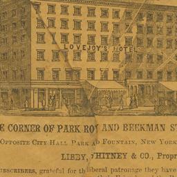 Lovejoy's Hotel. Envelope