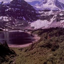 View of mountains and river.