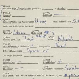 Western questionnaire, answ...