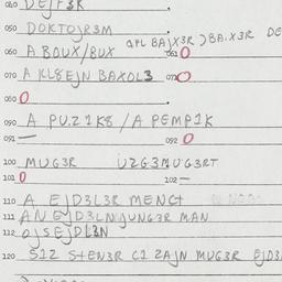 Eastern questionnaire, answ...