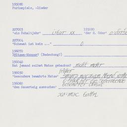 Western questionnaire, answ...