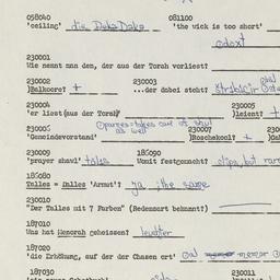 Western questionnaire, answ...