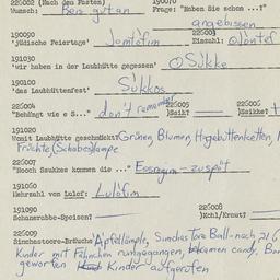 Western questionnaire, answ...