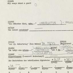 Western questionnaire, answ...