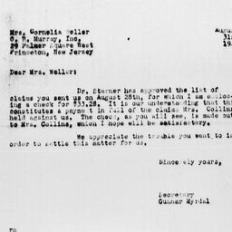 Letter from Gunnar Myrdal t...