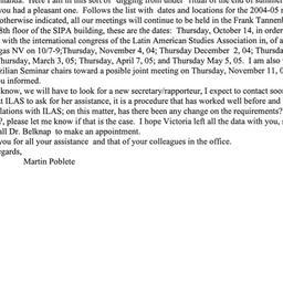 Correspondence, 2004-09-01....