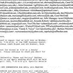 Announcements, 2005-04-14. ...