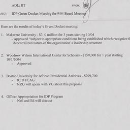 Board of Trustees - Sent to...
