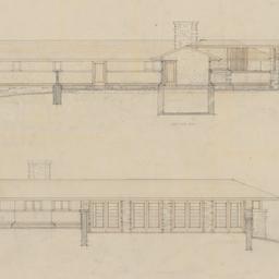 Garage west, east elevations