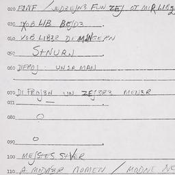 Eastern questionnaire, answ...