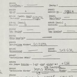 Western questionnaire, answ...