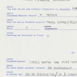 Western questionnaire, answ...