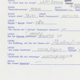 Eastern questionnaire, answ...