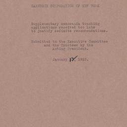 Board Meeting, 1/12/1923