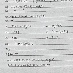 Eastern questionnaire, answ...