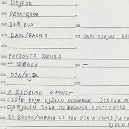 Eastern questionnaire, answ...