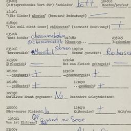Western questionnaire, answ...