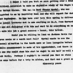 Letter from Frederick P. Ke...