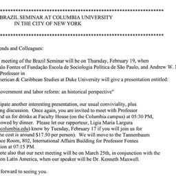 Announcements, 2004-02-19. ...