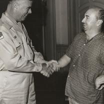 Gen James A Van Fleet greet...