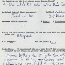 Western questionnaire, answ...