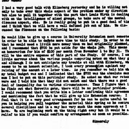 Letter from Dorothy Swaine ...