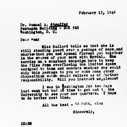 Letter from Charles Dollard...