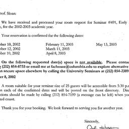 Correspondence, 2003-07-10....