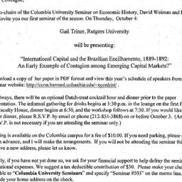 Announcements, 2001-10-04. ...