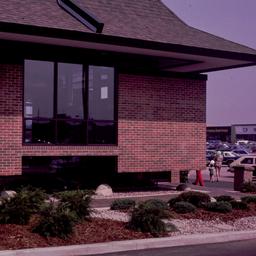 Exterior view, detail of wi...