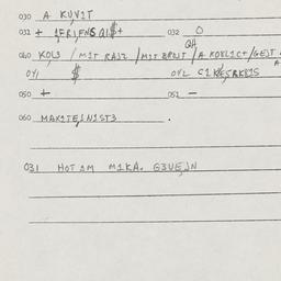 Eastern questionnaire, answ...