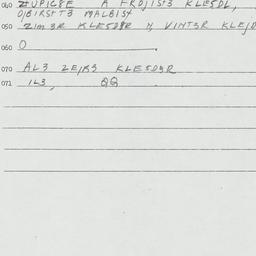Eastern questionnaire, answ...