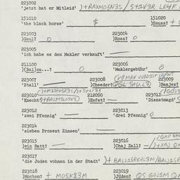 Western questionnaire, answ...