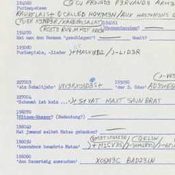 Western questionnaire, answ...