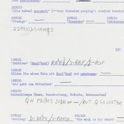 Western questionnaire, answ...