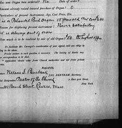 Carnegie Church Organs, Rev...