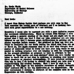 Letter from Gunnar Myrdal t...