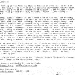 Announcements, 2005-02-24. ...