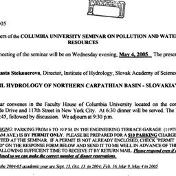 Announcements, 2005-05-04. ...