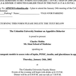 Announcements, 2002-01-24. ...