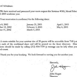 Correspondence, 2003-07-10....