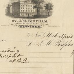Clinton Hotel. Bill or receipt