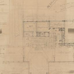 First floor plan, sketch de...