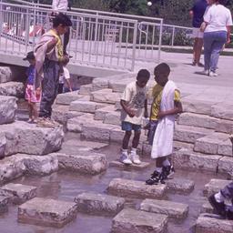 Children playing in small w...